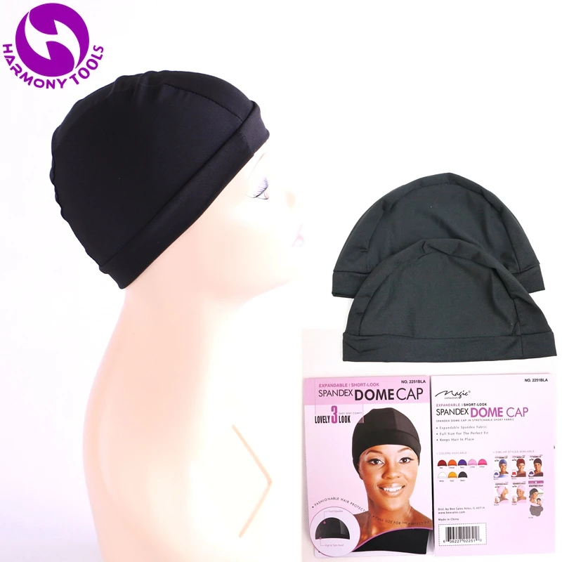 Black Spandex Dome Cap 1