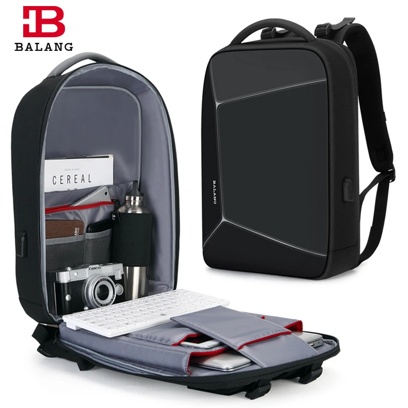 

2019 Balang Laptop Backpack for 15.6 inch Fashion School Bags anti theft Backpack Men Multifunction USB Charging Backpacks Male