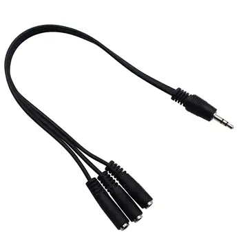 

50pcs 3.5mm Male Plug to 1/8" 3.5mm 3 Output Stereo Female Audio Splitter Cable
