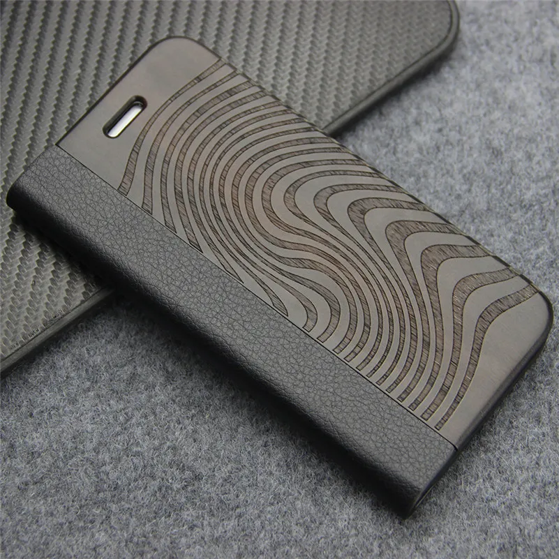 YFWOOD Ретро Натуральной Древесины Бамбука Чехол Для iPhone 7 8 ИСКУССТВЕННАЯ Кожа Флип