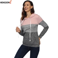 Женский осенний спортивный костюм повседневные толстовки и толстовки хип-хоп Уличная одежда с длинным рукавом Топы и пуловеры полосатая Беговая верхняя одежда