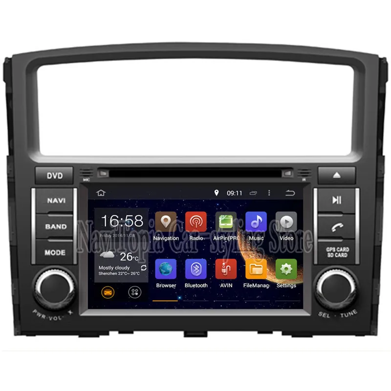 

Ectwodvd Octa Core/Quad Core 4G/2G Android 8.0/7.1 Car Multimedia DVD Player for MITSUBISHI PAJERO V97 2006 2007 2008 2009-