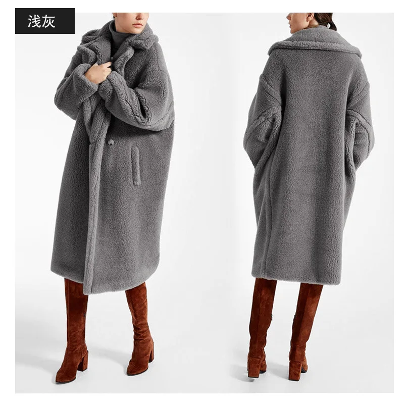 2018 Autumn and Winter New Women's Imitation Fur Coat In The Long Section of The Windbreaker Thick Warm Fashion Jacket Tq030 Coats