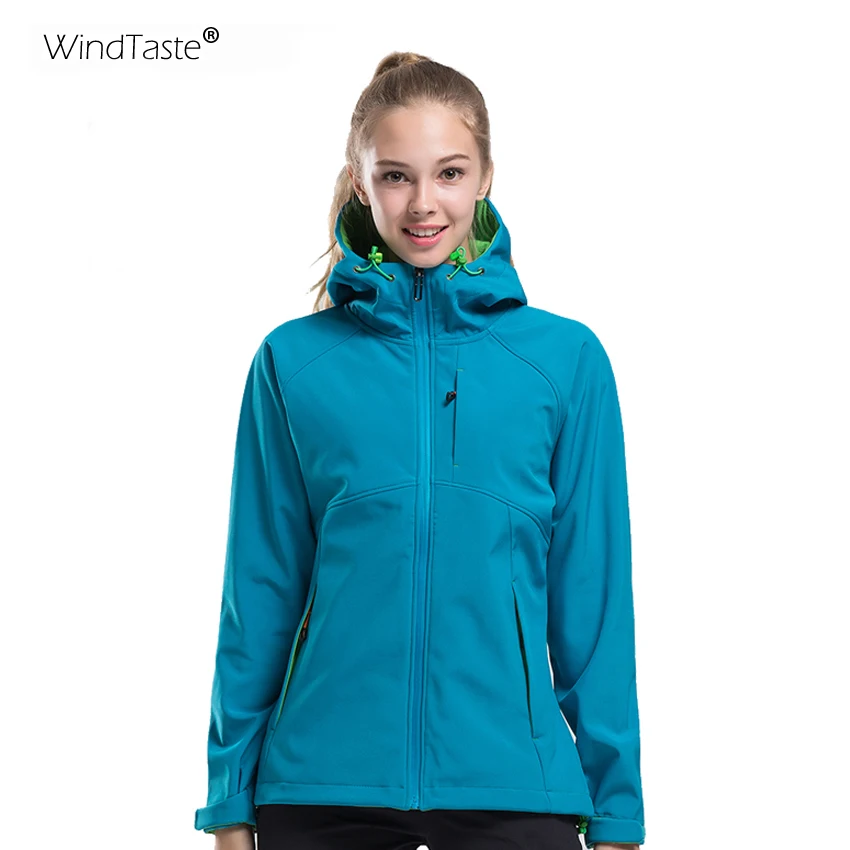 WindTaste новые женские флисовые походные Спортивные Куртки Флисовая ветровка Кемпинг Треккинг скалолазание с капюшоном пальто KB016