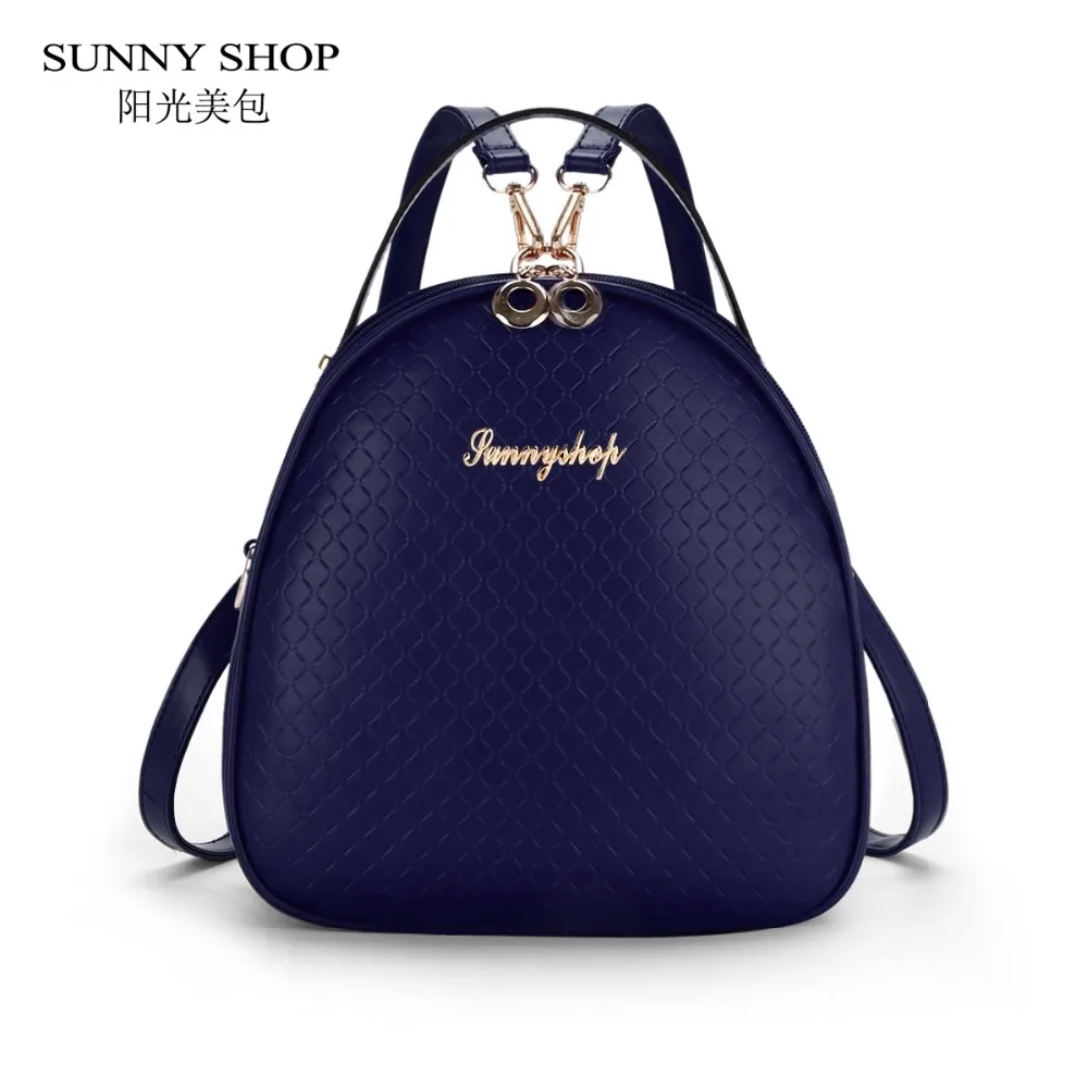 SUNNY SHOP Korean Style School Backpacks Small Preppy School Bags For Teenage Girls Plaid Backpack For