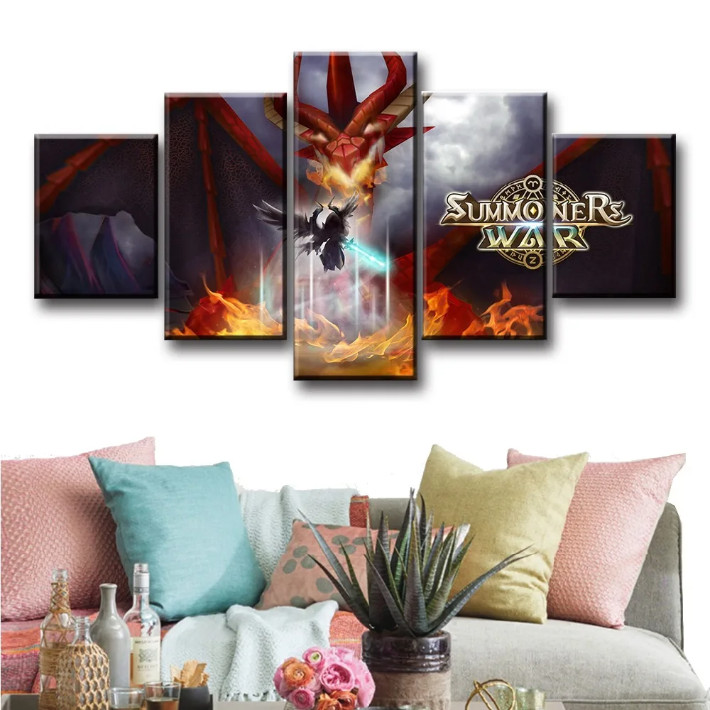 5-Piece-Summoners-War-Sky-Arena-Card-Game-Poster-And-Prints-HD-Cartoon-Modern-Decorative-Pictures (3)