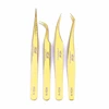 4PCS VETUS Original MCS Bright Blue Premium Beauty Makeup Tweezers for Eyelashes Extension Super Fine Tip High Precision Clip 5