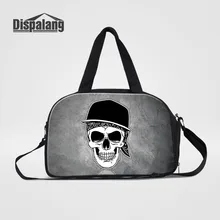 Крутые дорожные сумки с черепом, чемодан для мужчин, Холщовая Сумка для путешествий с обувью, карман для одежды, органайзер для путешествий, сумка для выходных