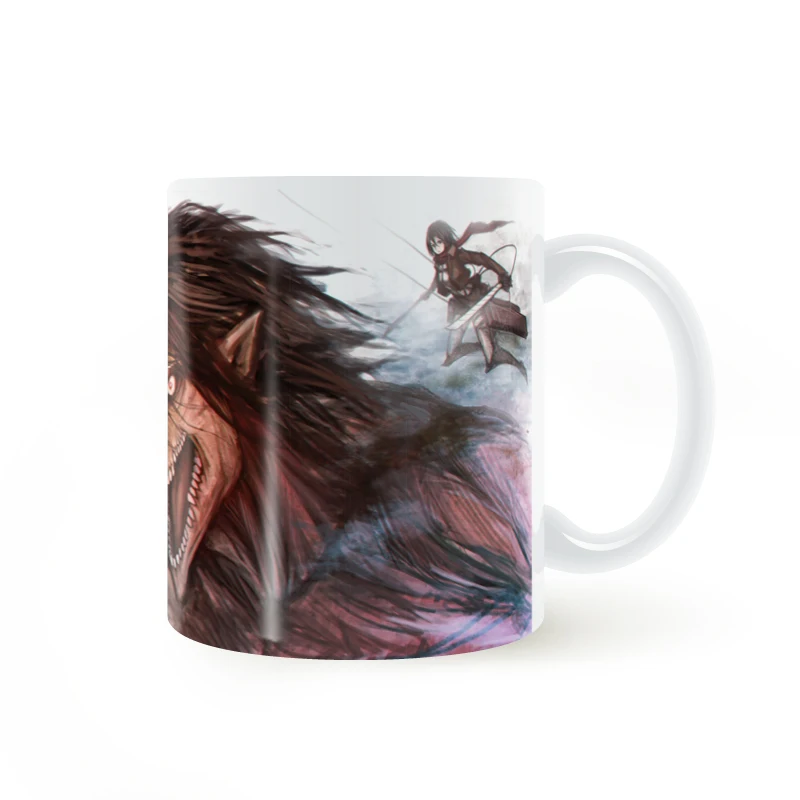 

Attack on Titan Mug Coffee Milk Ceramic Cup Creative DIY Gifts Home Decor Mugs 11oz T409