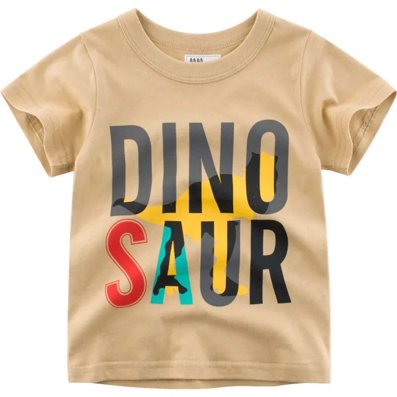 

Summer Boy T shirt Cartoon Dinosaur Kids Letter T shirt Fashion Children Tee Kids Clothes