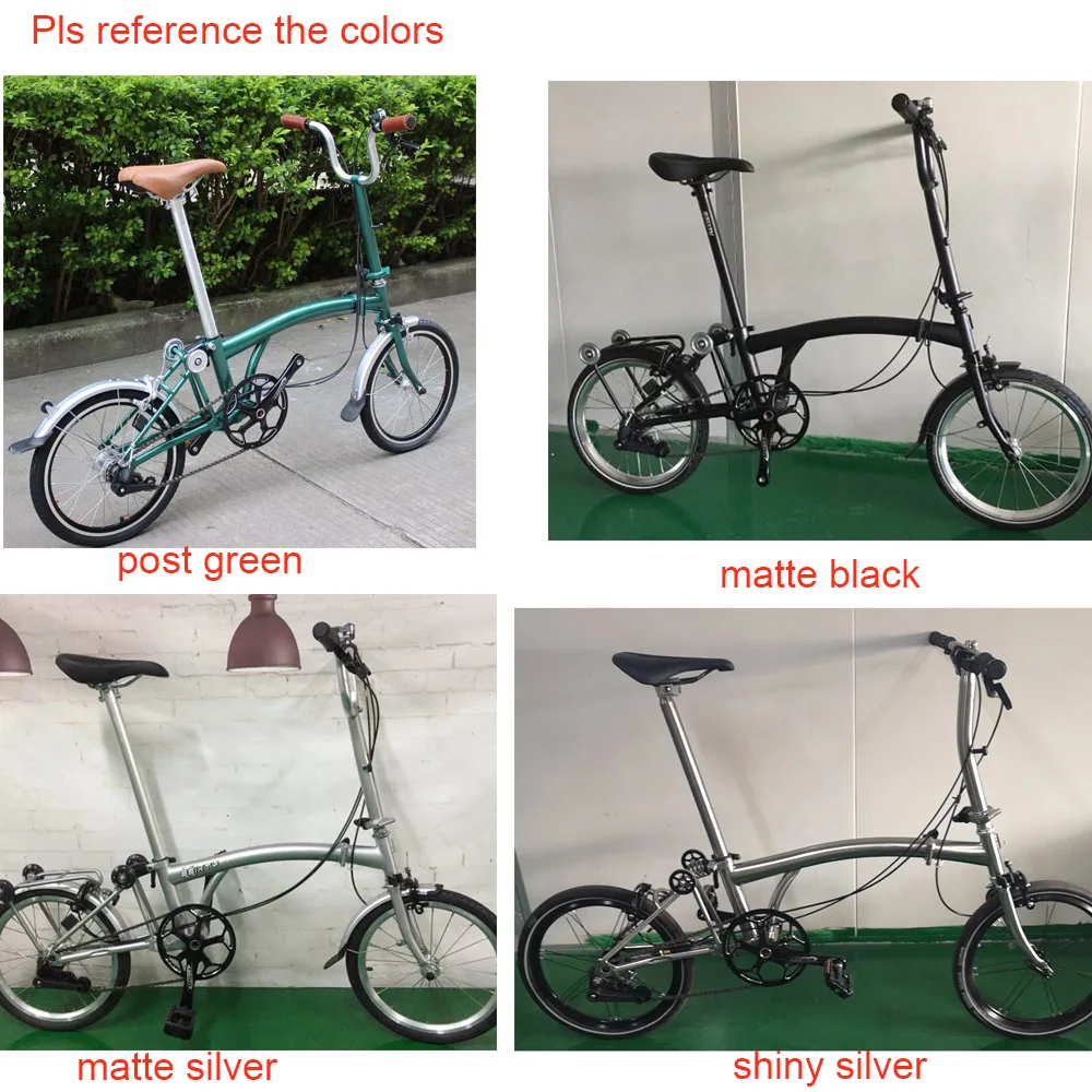 Top 3SIXTY Chrome Steel Folding Bike 16" 349 Larger Size Bicycle with Caliper Brake Mini Rear Rack Inner 3 5 Speed Foldable Bikes 0