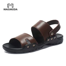 MAISMODA/летние мужские сандалии; Повседневная обувь из спилка; мягкие удобные шлепанцы; модная пляжная обувь; большие размеры 49; YL242