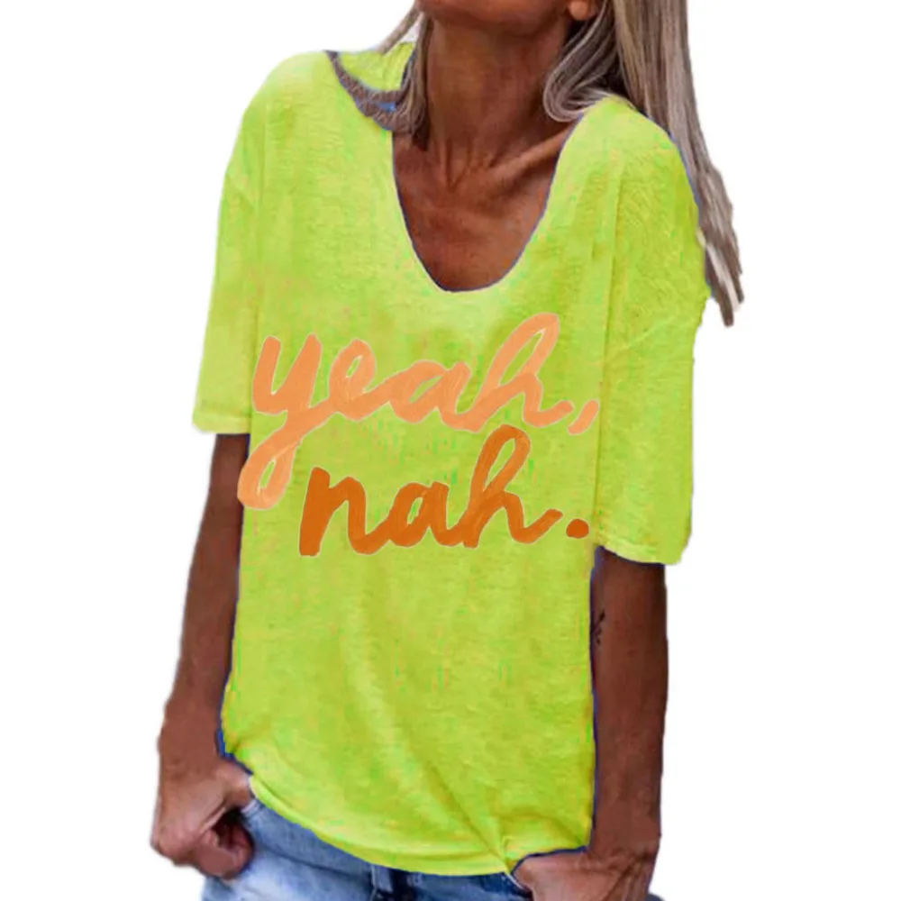 2019 women's casual letter print tops and blouses summer sexy short-sleeved beach top summer blouses et chemisiers femme 40J12 (4)