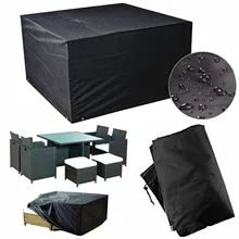 Водонепроницаемый пыле внутренний дворик комплексные столы и стулья для крышка(черный
