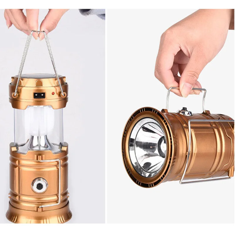 

Solar USB Charge Camping Light Rechargeable Portable Telescopic Outdoor Emergency Tent Pony Lantern LED Solar Lamp S/M/L Size