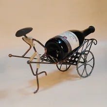 Список рикша вино винтаж кованого железа держатель для вина мебель подарки ветер китайские украшения