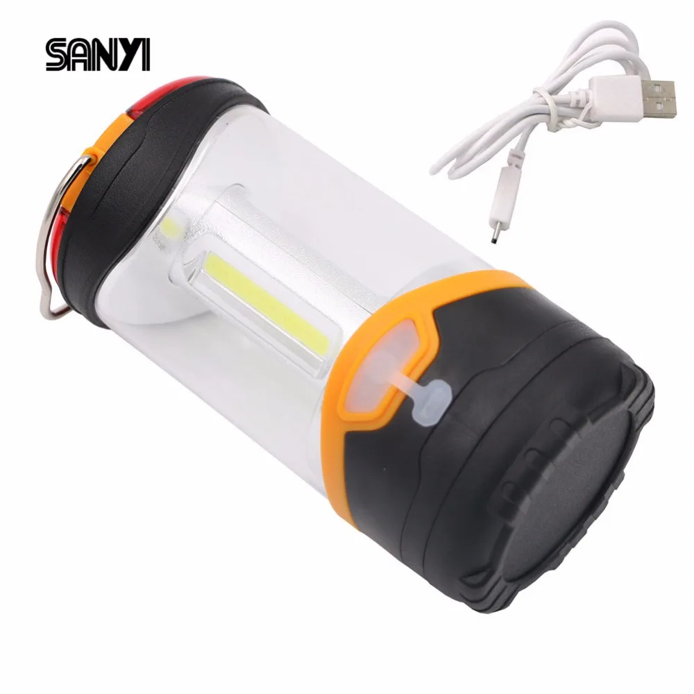 SANYI 3 Modes Camping Lantern Built in Rechargeable Battery Power By 3