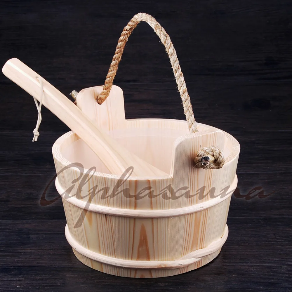 4L Sauna pail and ladle Red Cedar& Pine в сочетании со вставкой фабрики аксессуары для сауны, оптовик, сауны