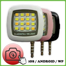 Hot LED Selfie Flash Light RK05 for iphone Smartphone i5/i6/note 7/s7/s7 edge etc Running iOS/Android/WP8 Phone 3.5mm Jack Plug