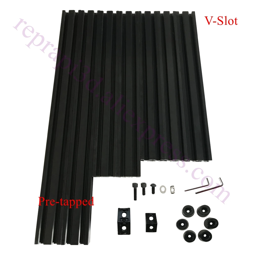 Beste Gratis Snelle verzending, pre tikte Zwarte V Slot AM8 3D Printer Aluminium Extrusie Metalen Frame Volledige Kit voor Anet A8 upgrade