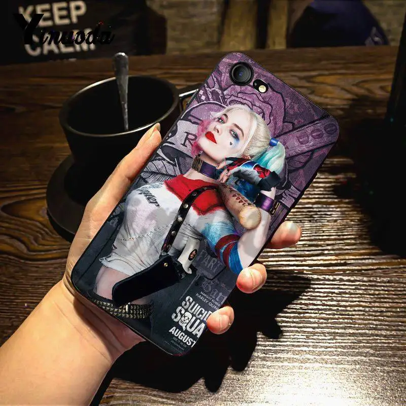 Yinuoda для iphone 7 6 X Чехол Харли Куинн отряд самоубийц Джокер подмигивание окрашенный чехол для телефона для iphone X 8 7 6 6S Plus X 5 5S SE 5C - Цвет: 5