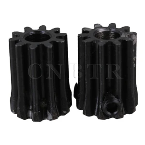 CNBTR 2 x модуль 1 черный 5 мм отверстие 10 Т мотор 45 сталь зубчатое колесо с верхними винтами - изображение