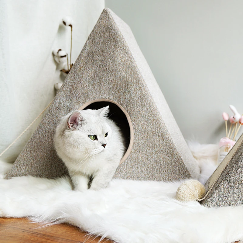 Кровать для кота-любимца домашняя собачья будка для кошек котенок игрушка палатка царапины доска Забавный игровой дом Уютная пещера гнездо коврик изделия для домашних кошек