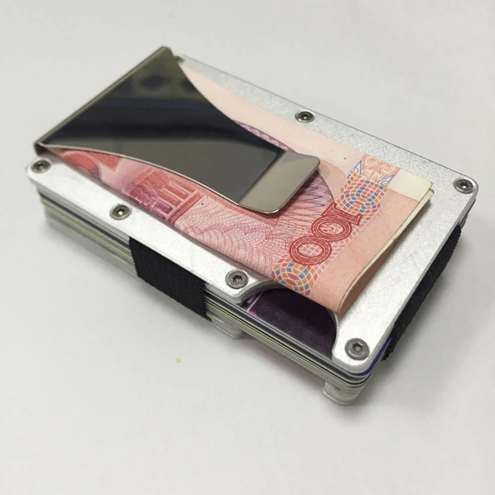 

Superior Quality Men Metal Wallet Credit Card Holder Aluminum Money Wallet With Blocking p# dropship