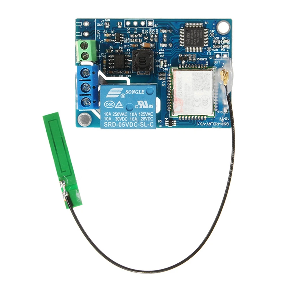 

G-R-18V-1 GSM Relay Control Board Support Mobile Phone Remote Control Switch Water Pump Control Server Restart 55*38*22MM