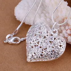 Новое поступление, 925 серебряные ювелирные изделия, 925 серебряное ожерелье для женщин, ожерелье с подвеской в виде сердца, романтические