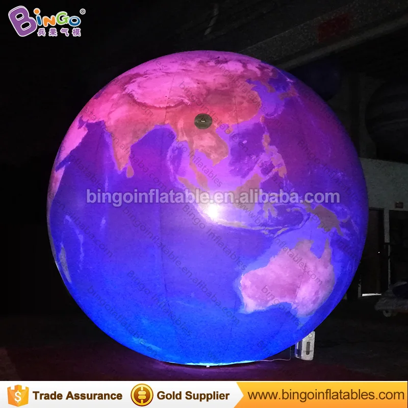 3M dia LED lighting inflatable Earth balloon high quality customized blow up balloon type Earth replica