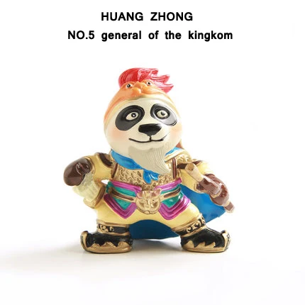 E-FOUR Chinese History Cartoon Doll Traditional Ornament Car Interior Decoration Styling Hand Made Panda Gift for Children Girls - Название цвета: HUANG ZHONG
