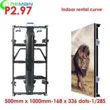 Европейский рынок высокого качества светодиодный кривой экран дисплея 500x1000 1000x500 p2.9 p2.6, сценический фон видео светодиодный свет экран