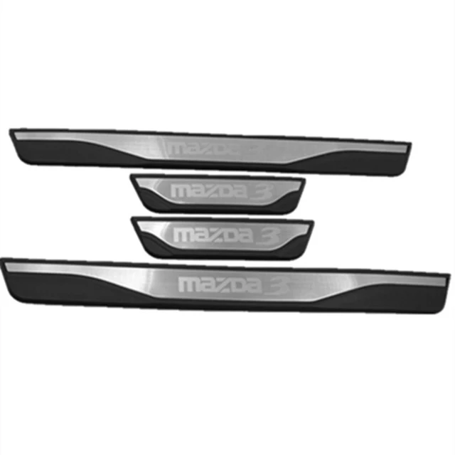 Car Exterior Door Sill Trim Cover Scuff Plate Pedal For Mazda3