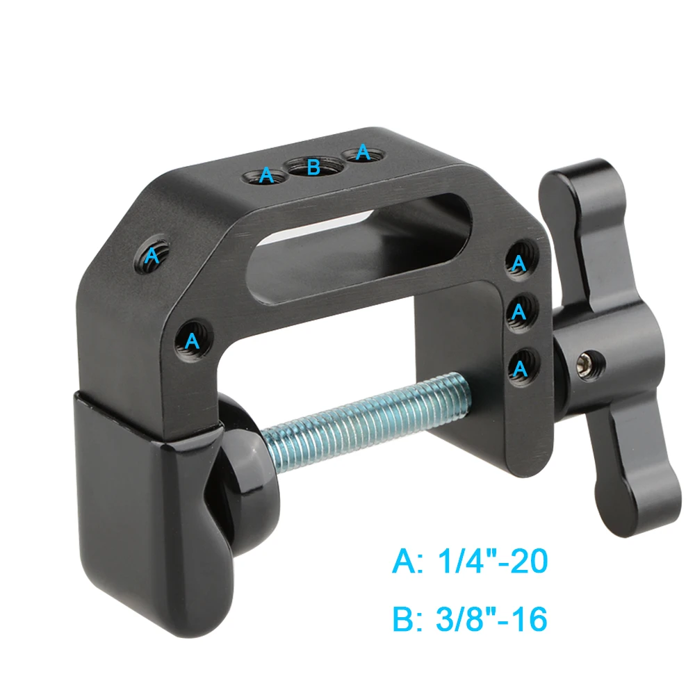 Зажим с-зажимом cammate с резьбой адаптера 1/"& 3/8"(черная Т-образная ручка) C1688