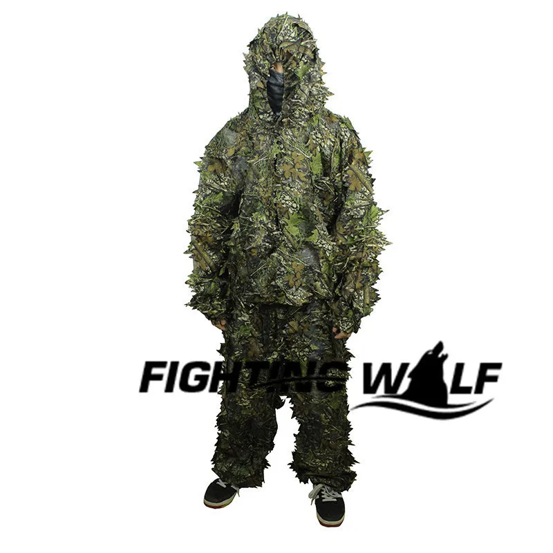 3D Leaf Tactical Camouflage Camo Sniper Ghillie Suit Paintball Airsoft