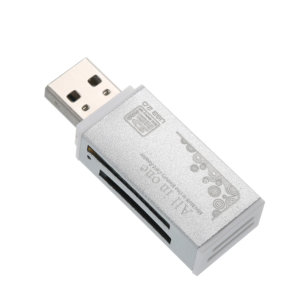 Все в одном кард-ридер USB 2,0 USB мини портативный для SD/TF/MS micro(M2) USB2.0 кард-ридеры для компьютера ноутбука настольного ПК