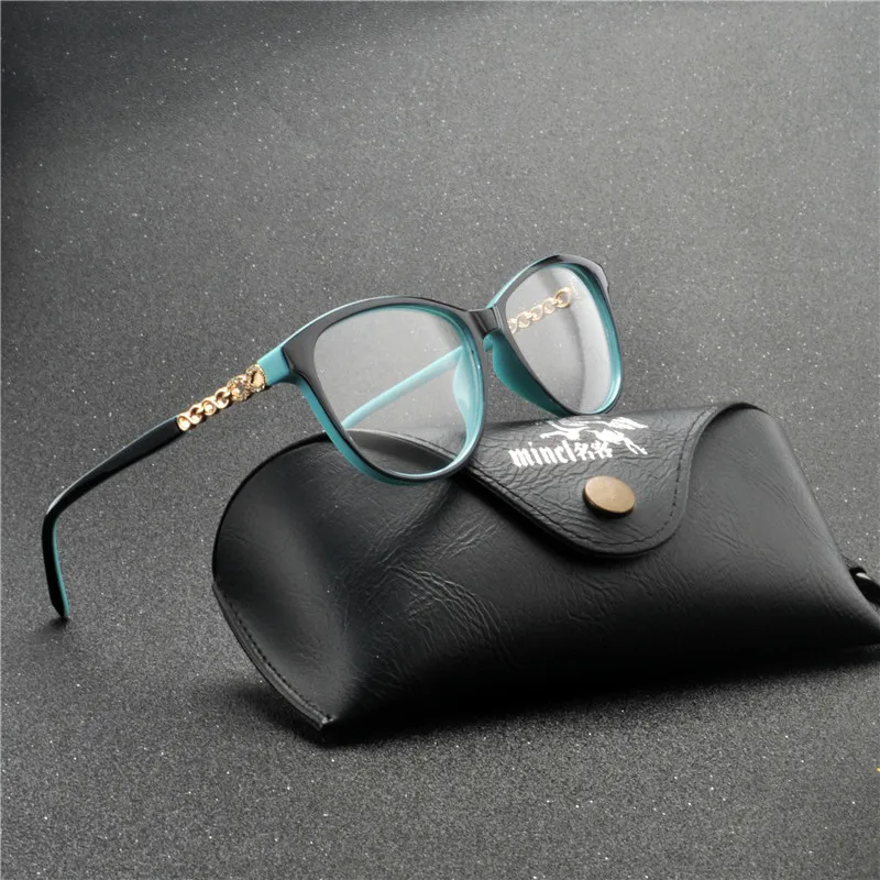 

Brand Designer Shining Glasses Frame Women Vintage Lady Cat Eyewear Frame Clear Lens Glasses Reading Optical Glasses Frame NX