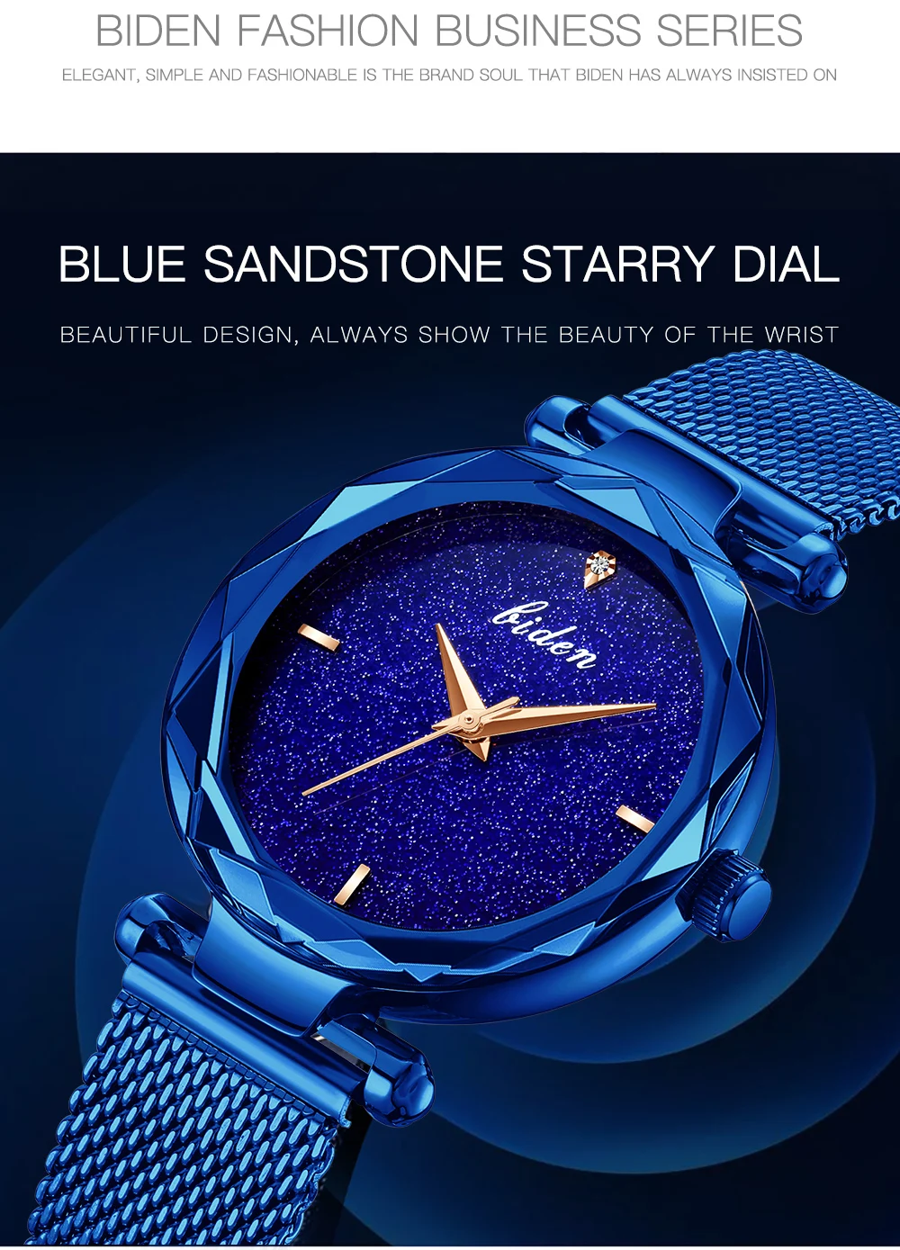 Biden Relojes Mujer Модные женские наручные часы s круглые стеклянные для женщин