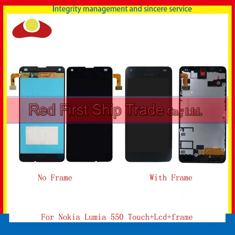 10pcs DHL High Quality 4.7&quot For Nokia Microsoft lumia 550 Full Lcd Display With Touch Screen Digitizer Assembly Complete +Frame |