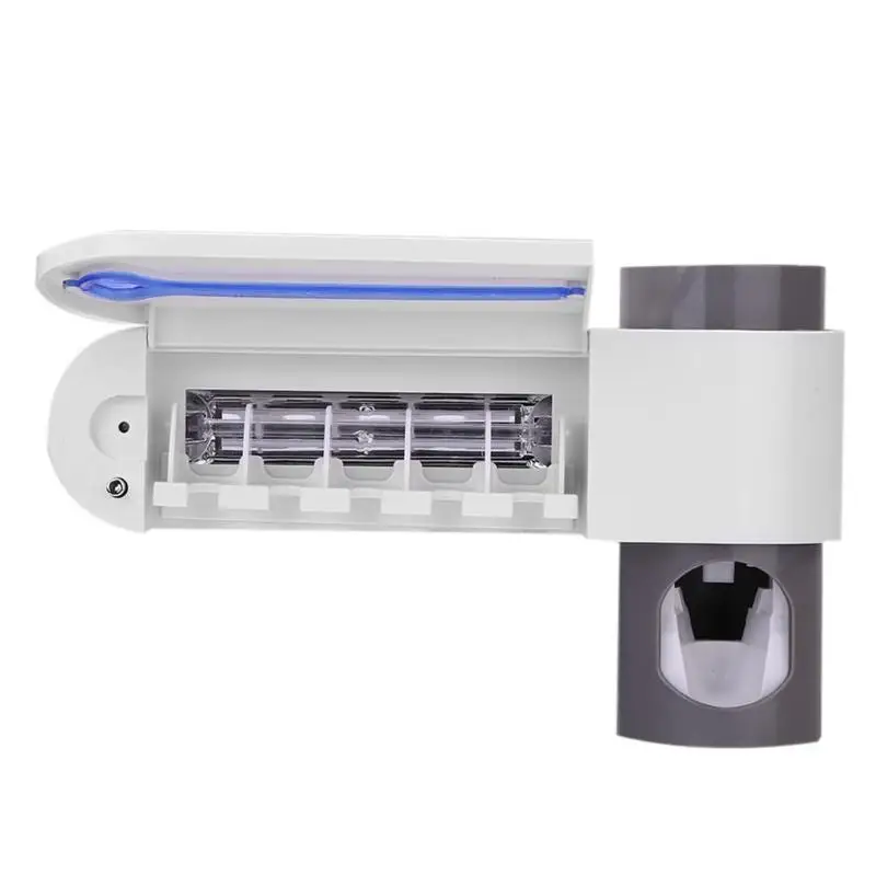 2 in 1 UV Toothbrush Sterilizer Auto Toothpaste Dispenser Bathroom Holder