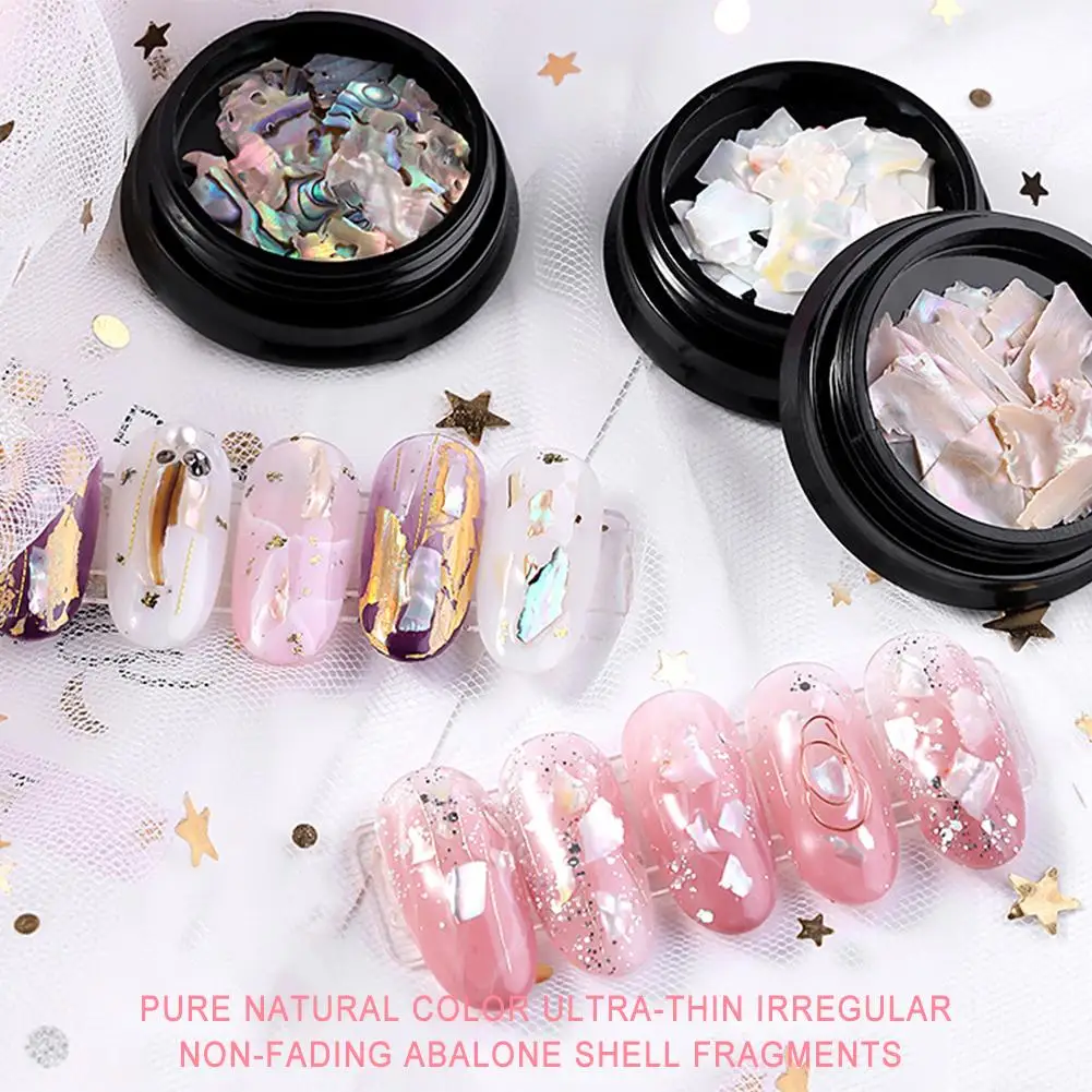 

1box Nail Glitter Sequins Shinning Colorful Nail Flakes DIY Nail Art Shell Decals Nail Glitter Sequin Decorations For Nail Art