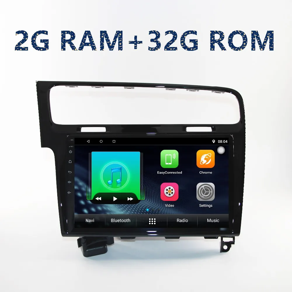 

1din 10'' Touch screen HD autoradio Android Car Multimedia Player for volkswagen golf 7 with navigation radio BT WIFI FM Map