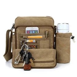 Bolsos de lona para hombre, bandolera de hombro, bolso de mano femenino