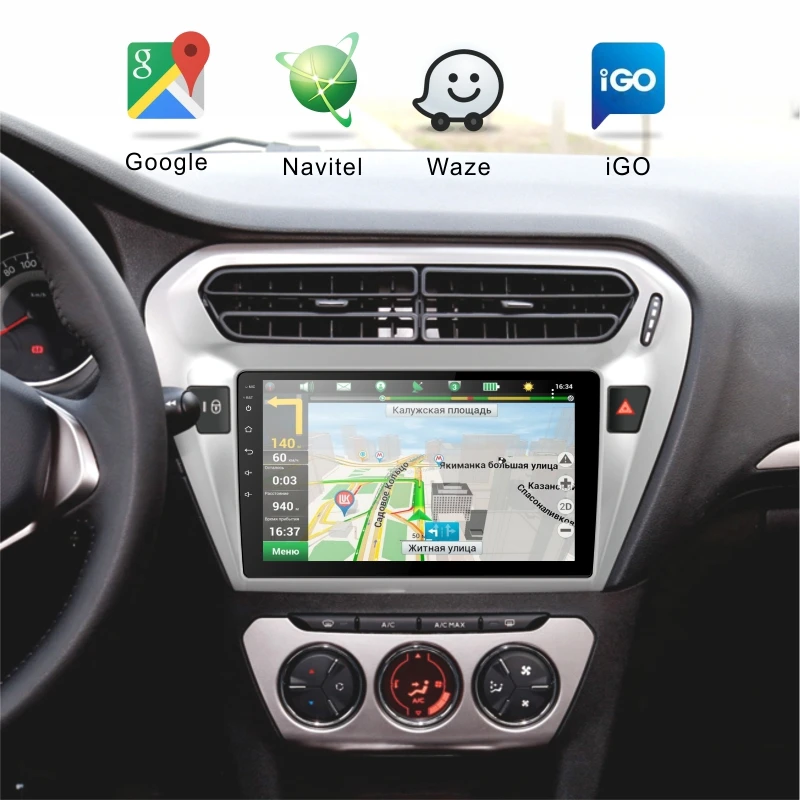 Sale Dinpei Android 9.0 Car Radio Multimedia Player For peugeot 301 citroen elysee 2014 2015 2016 2017 GPS Navigation wifi video 3