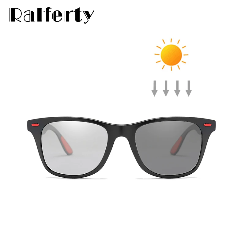 

Ralferty Polarized Photochromic Gray Sunglasses Men Women Discoloration Chameleon Sun Glasses UV400 Driver Goggles 2018 K1052