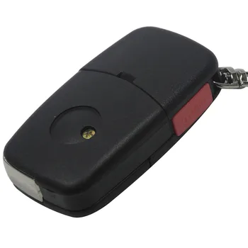 Keyforkess Flip Fob custodia a distanza chiave Shell per VW Passat Jetta Golf Beetle 4/3 panico 3/4 pulsanti misura CR1616/CR1620 - Jingyuqin Flip Fob custodia a distanza chiave Shell per VW Passat Jetta Golf Beetle 4