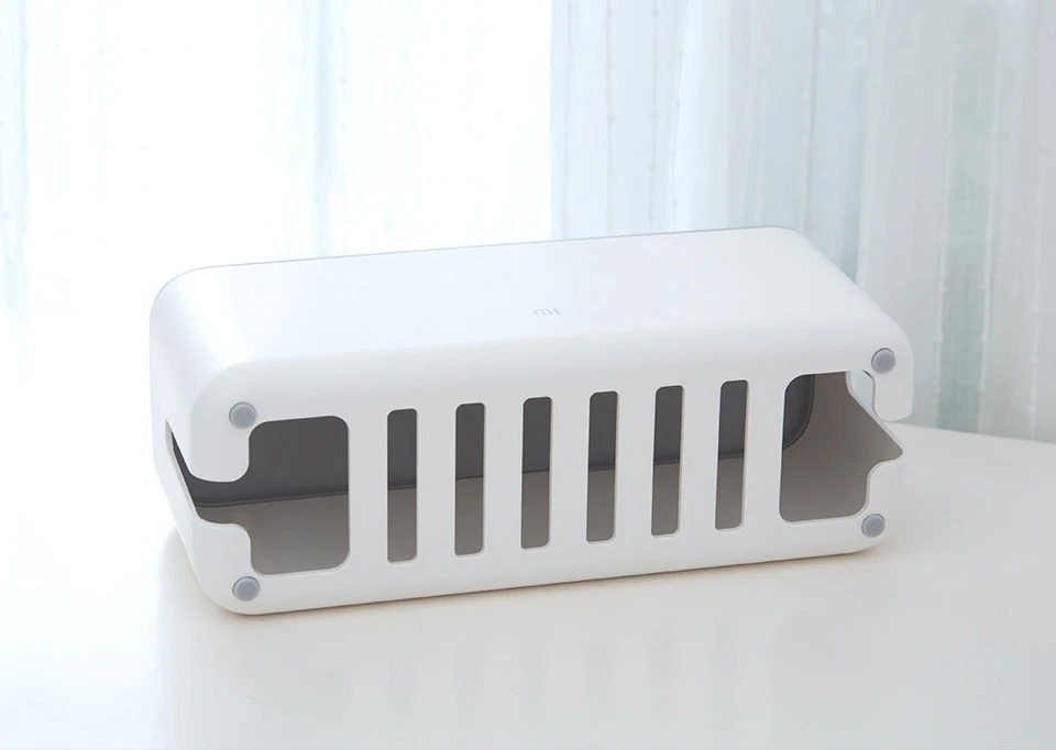 Xiaomi Power Cable Collector Cable Storage Box Cord Organizer ABS Storage Box Detachable Cover Simple and Stylish Design White (12) 