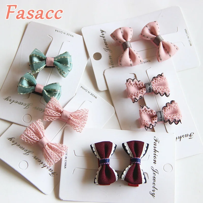 

2pcs/Lot Children Hair Clips Small Hair Bow Clip Baby Barrettes BB Clip Little Girls Gifts Korean Kids Hair Accessories A198