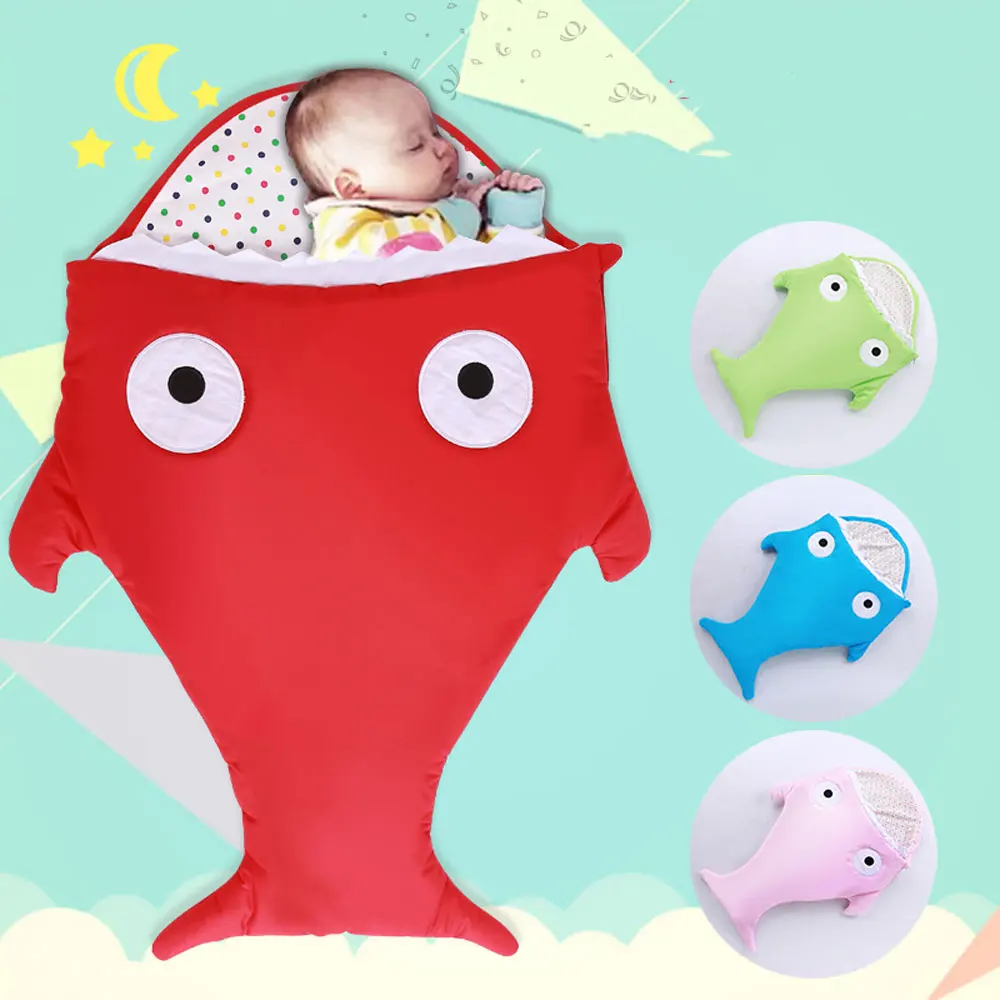 

Fox Panda Shark Cartoon Baby Sleeping Bag Cotton Thick Slaapzak Winter Baby Shark Sack For 0-3Years Babies Newborn Infant Kids